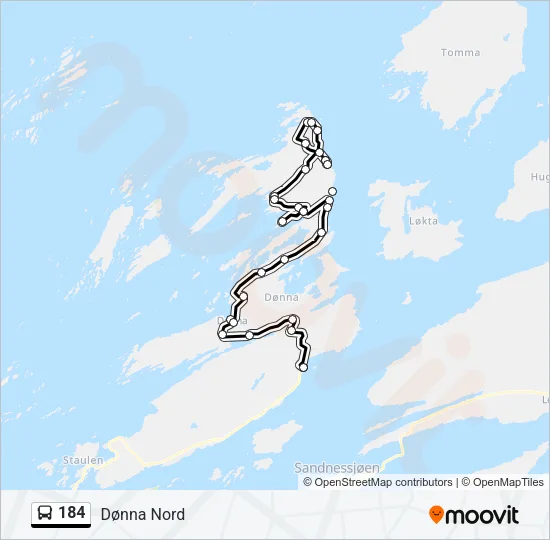 184 Bus Line Map