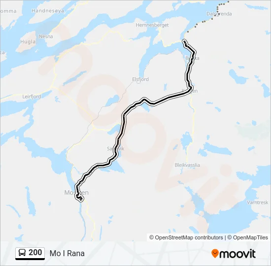 200 Bus Line Map