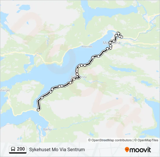 200 Bus Line Map