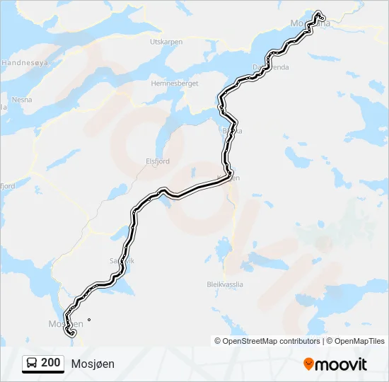 200 Bus Line Map