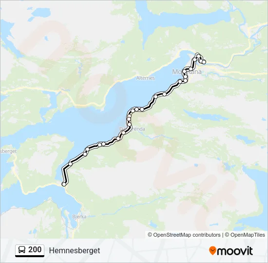 200 Bus Line Map