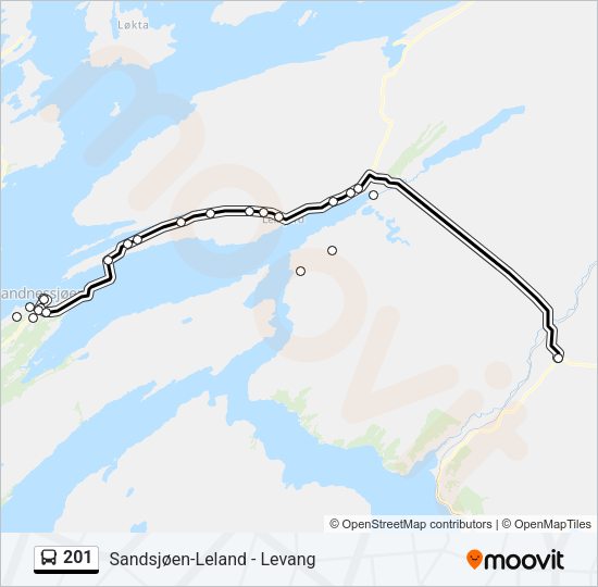 201 Bus Line Map