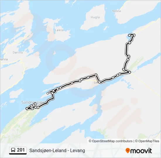201 Bus Line Map