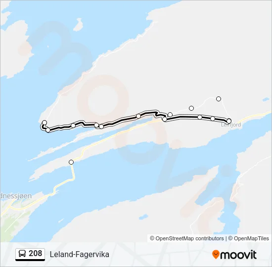 208 Bus Line Map