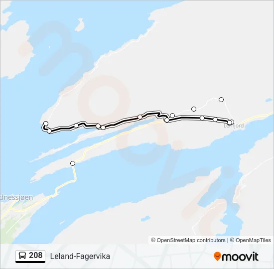 208 Bus Line Map