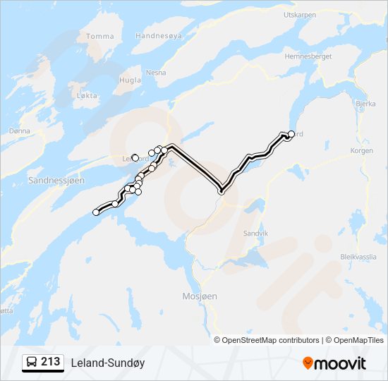 213 Bus Line Map