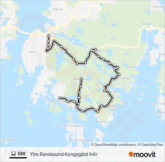 588 Bus Line Map