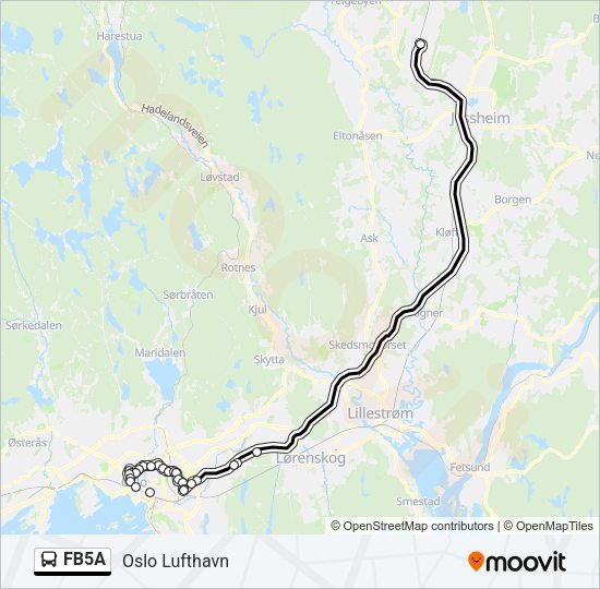 FB5A Bus Line Map