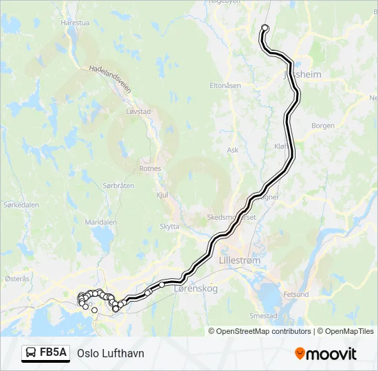 FB5A Bus Line Map