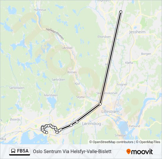 FB5A Bus Line Map