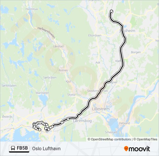 FB5B Bus Line Map