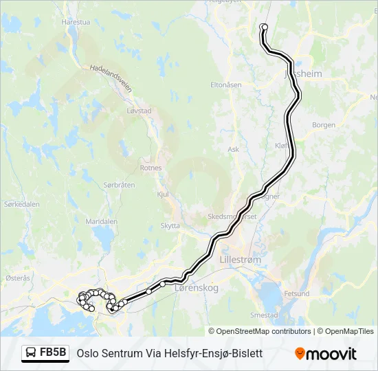 FB5B Bus Line Map