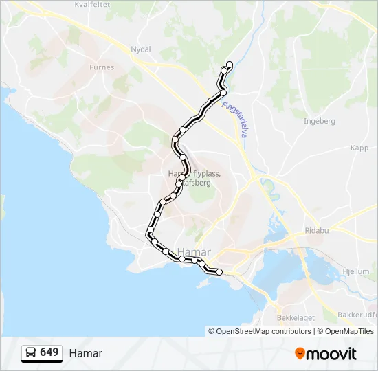 649 Bus Line Map