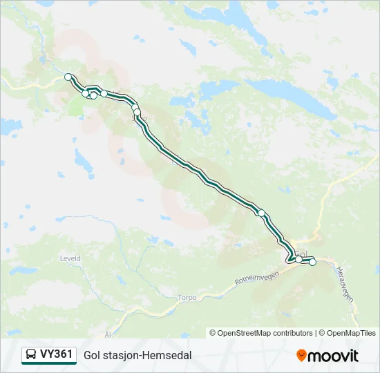 VY361 Bus Line Map
