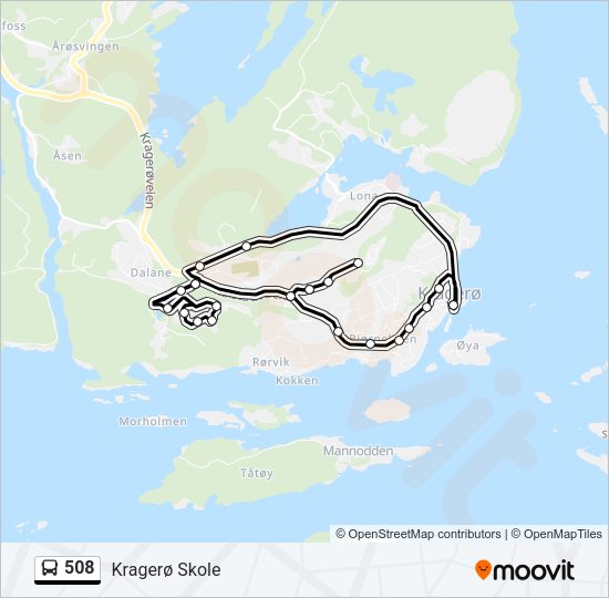 508 Bus Line Map