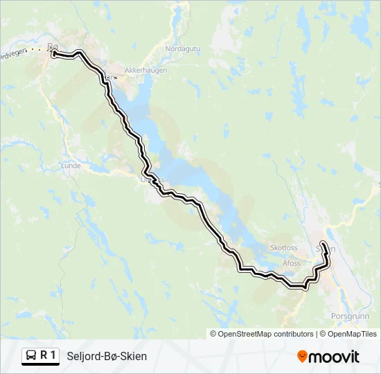 R 1 Bus Line Map