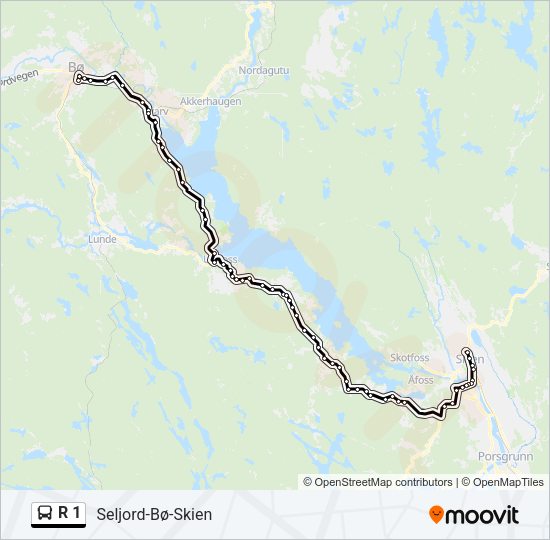 R 1 Bus Line Map