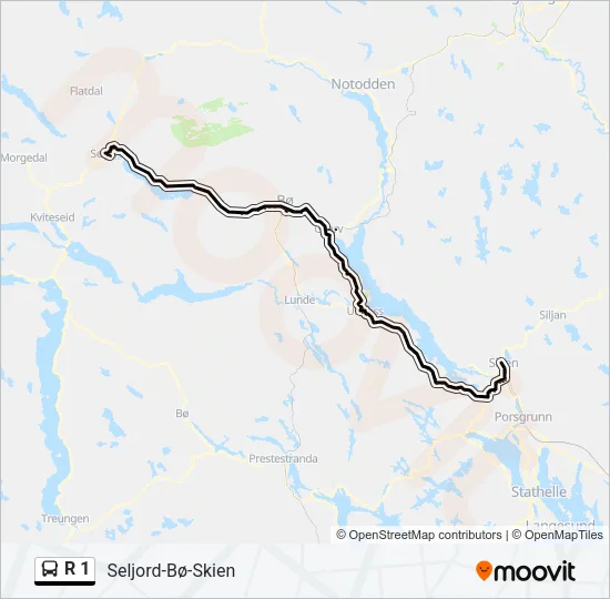 R 1 Bus Line Map