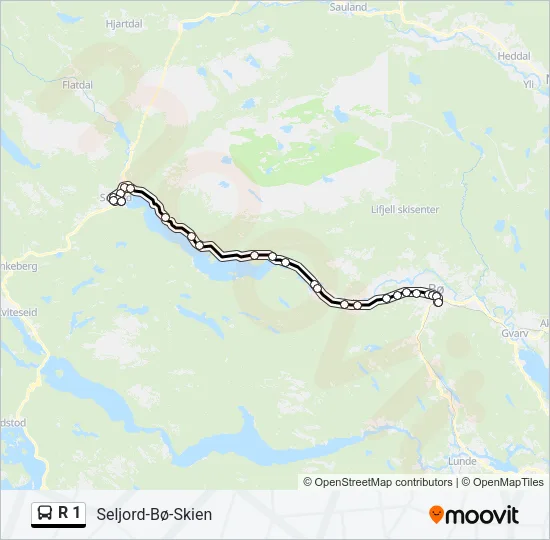 R 1 Bus Line Map