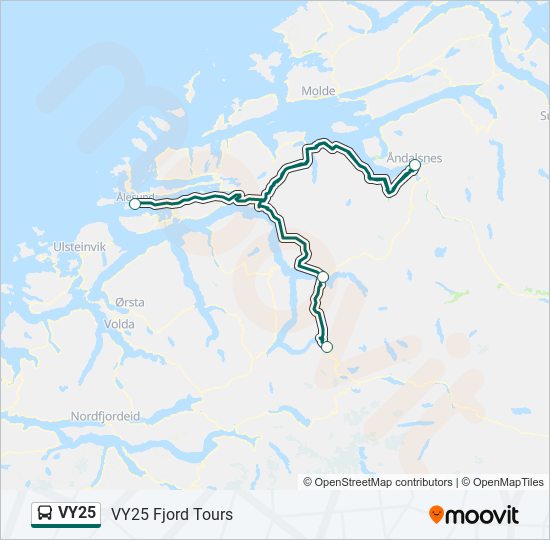 VY25 bus Line Map