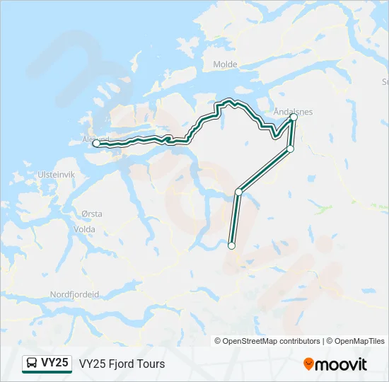 VY25 Bus Line Map