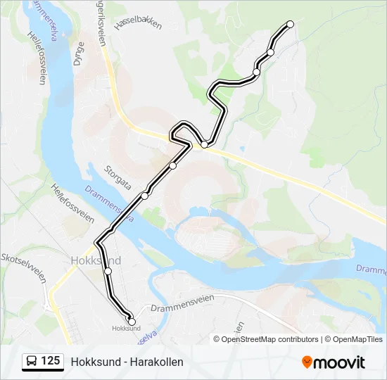 125 Bus Line Map