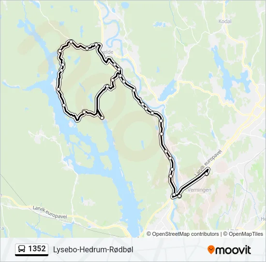 1352 Bus Line Map