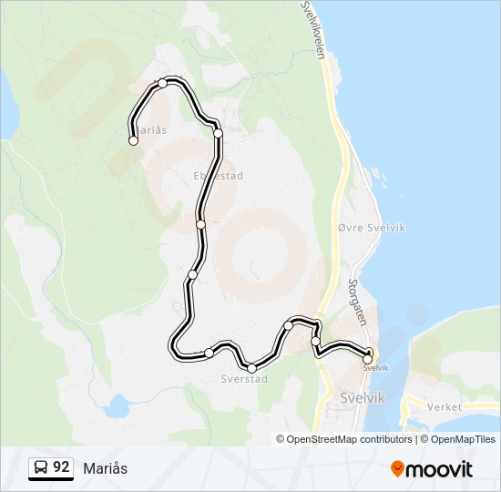 92 Bus Line Map