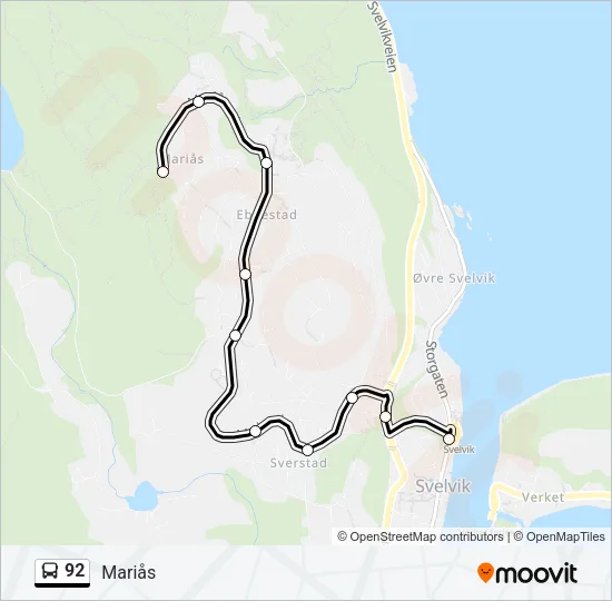 92 Bus Line Map