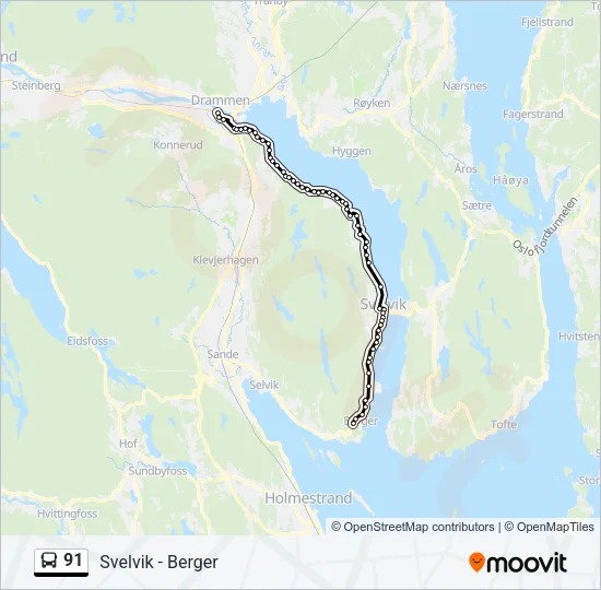 91 Bus Line Map
