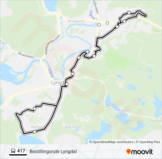 417 Bus Line Map
