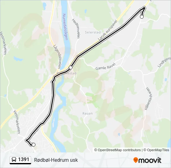 1391 Bus Line Map