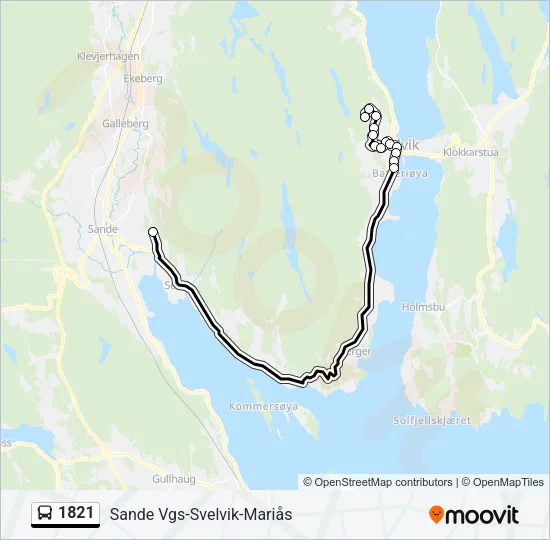 1821 Bus Line Map