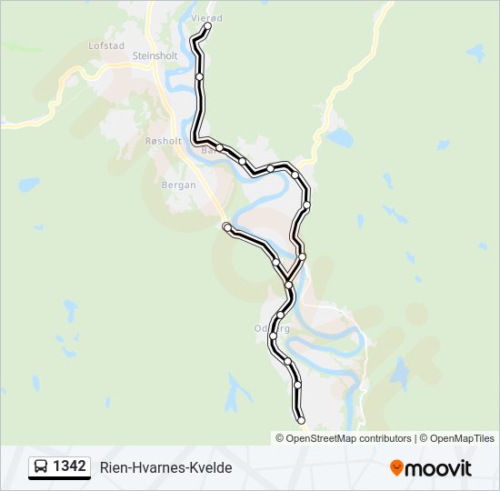 1342 bus Line Map