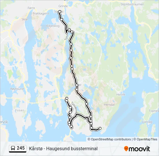 245 Bus Line Map