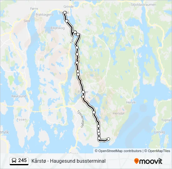 245 Bus Line Map