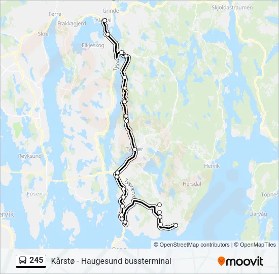 245 Bus Line Map