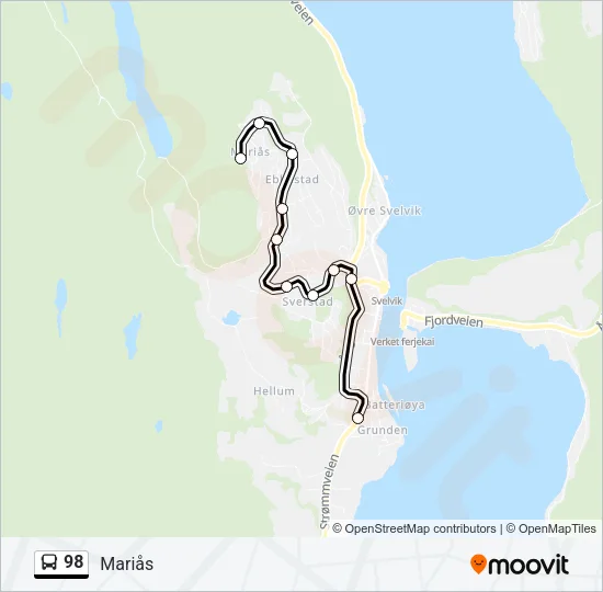 98 Bus Line Map