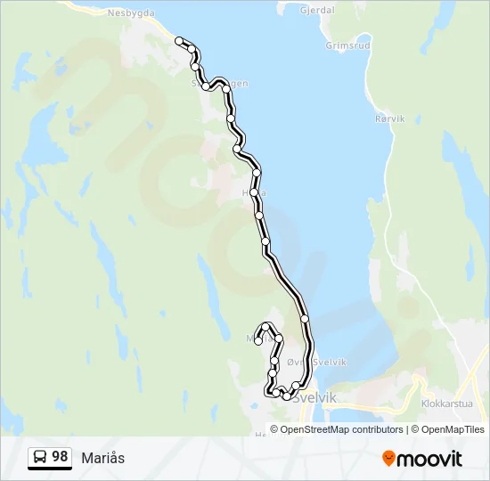 98 Bus Line Map