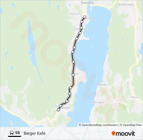 98 Bus Line Map