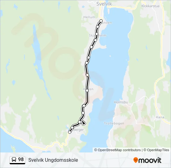 98 Bus Line Map