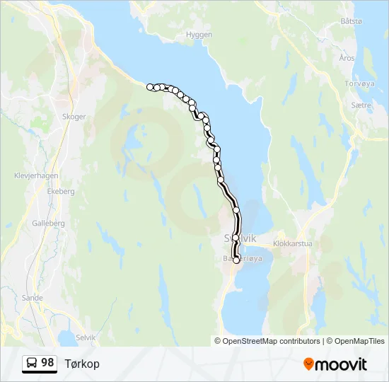 98 Bus Line Map