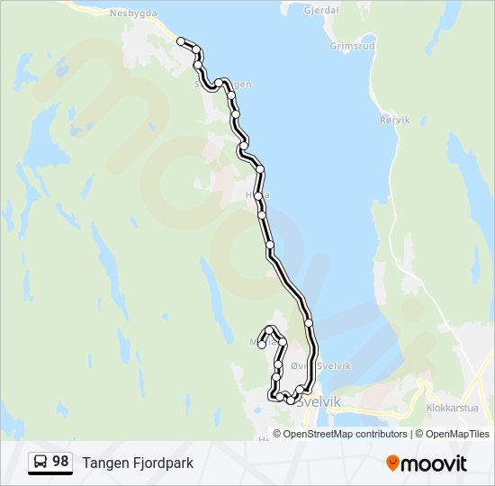 98 bus Line Map