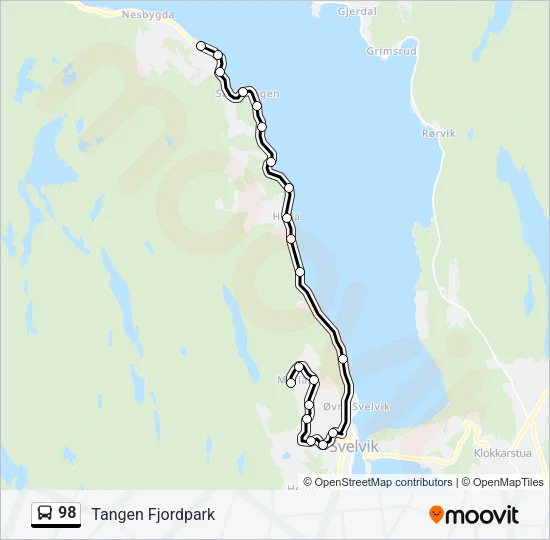 98 Bus Line Map