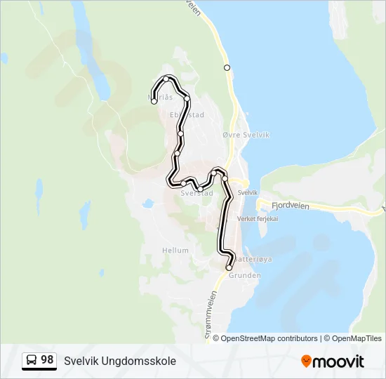 98 Bus Line Map