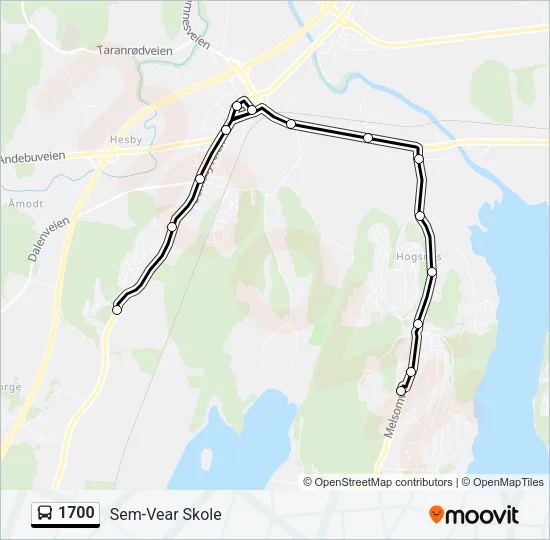 1700 Bus Line Map