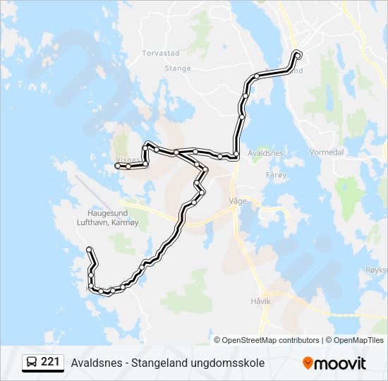 221 Bus Line Map