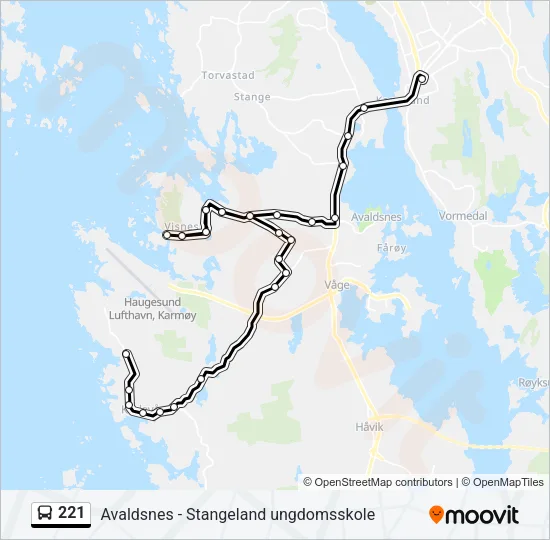 221 Bus Line Map