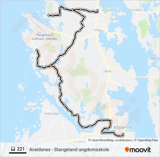 221 Bus Line Map