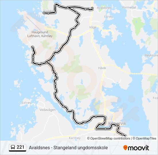 221 Bus Line Map